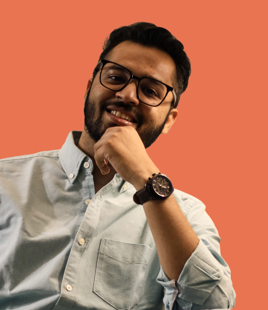 A portrait of Jainish Soni attached on About Me page for Jainish Soni portfolio website