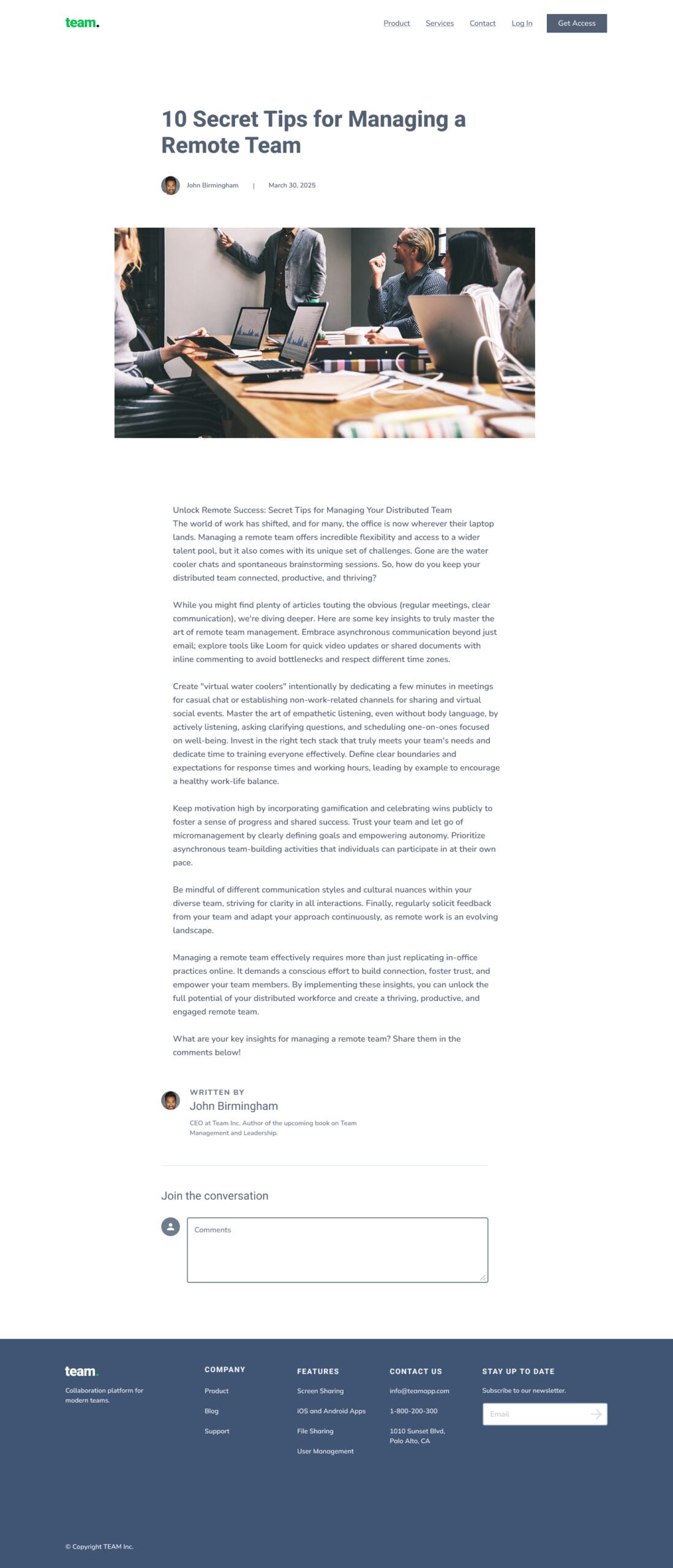 Figma Blog Post Page Design