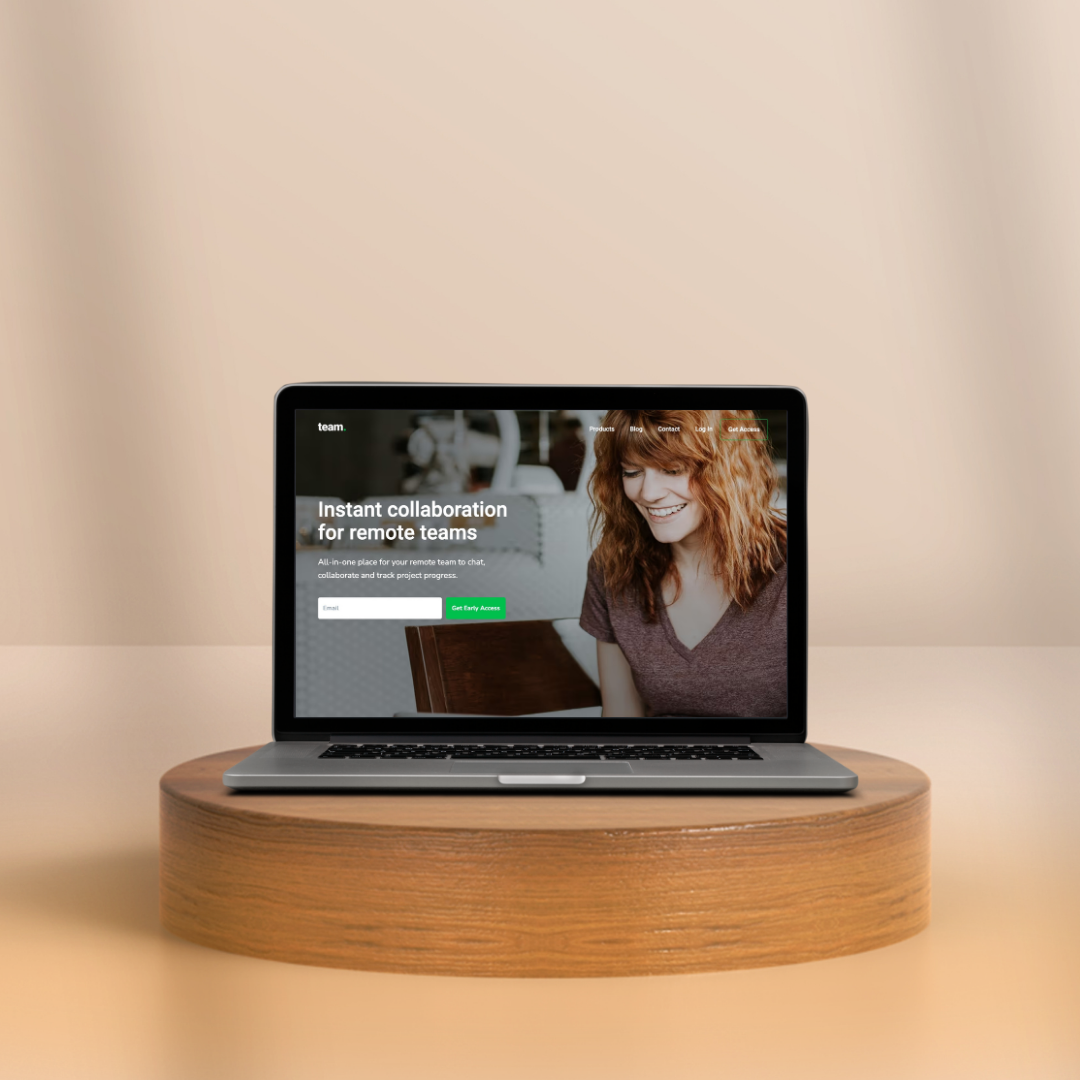 mockup for the project webflow - a practice site created using Figma and Webflow